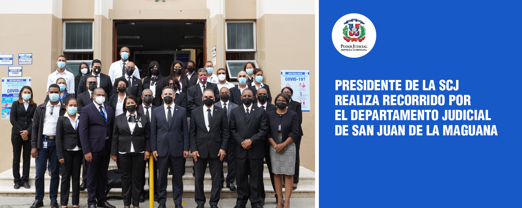 Imagen Presidente de la SCJ realiza recorrido por el Departamento Judicial de San Juan de la Maguana